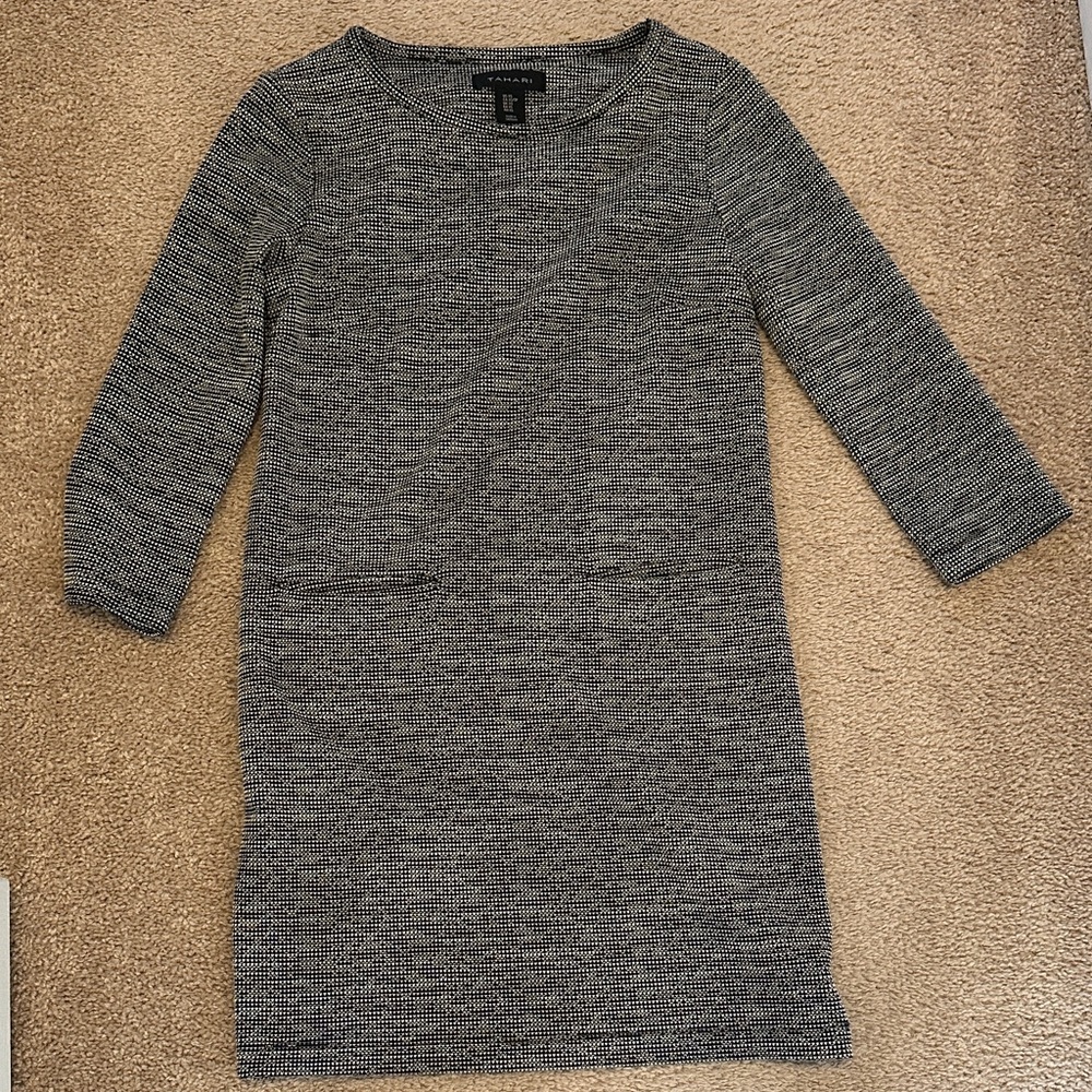 Tahari Black and White Dress